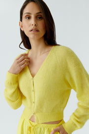 Oui Knit Cardigan Lemon Zest