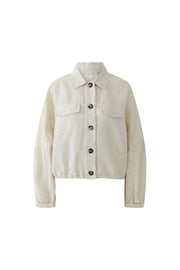 Oui Linen Jacket Biscuit