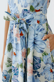 Oui Dress Floral Print Blue