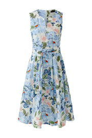 Oui Dress Floral Print Blue
