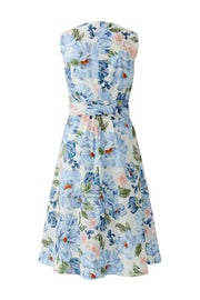 Oui Dress Floral Print Blue
