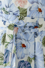 Oui Dress Floral Print Blue