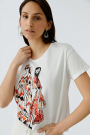 Oui T-Shirt With Print Off-white