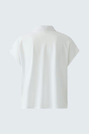 Oui Linen Patch Blouse Optic White