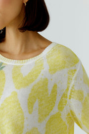 Oui Knit Jumper With Lemon Print