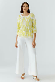Oui Knit Jumper With Lemon Print