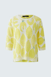 Oui Knit Jumper With Lemon Print