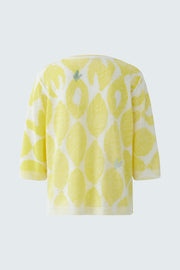Oui Knit Jumper With Lemon Print