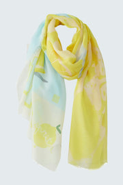 Oui Scarf With Lemon Print