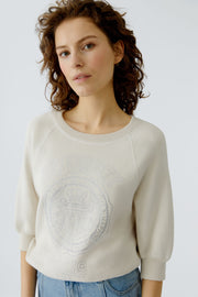 Oui Knit Jumper Whitecap