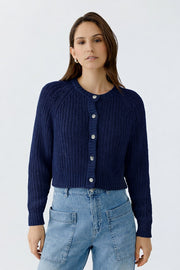 Oui Knit Cardigan Navy