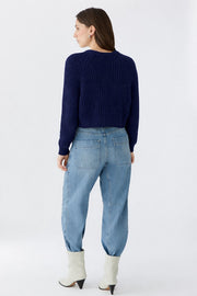 Oui Knit Cardigan Navy