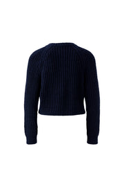 Oui Knit Cardigan Navy