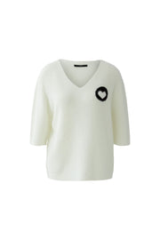 Oui Knit Jumper Off-white