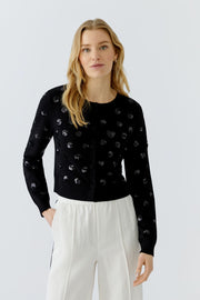 Oui Knit Cardigan Black