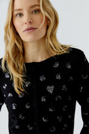 Oui Knit Cardigan Black