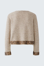 Oui Knit Jumper Light Beige Melange