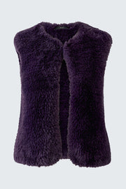 Oui Faux Fur Waistcoat Mysterioso