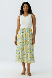 Oui Midi Dress With Lemon Print