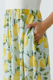 Oui Midi Dress With Lemon Print