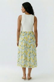 Oui Midi Dress With Lemon Print