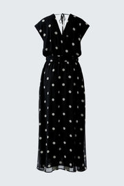 Oui Spot Dress Black/Offwhite
