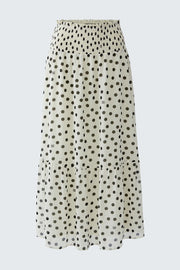 Oui Polka Dot Maxi Skirt White/Black