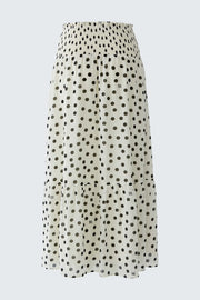 Oui Polka Dot Maxi Skirt White/Black