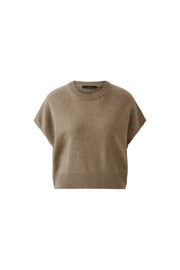 Oui Knit Jumper Taupe Melange