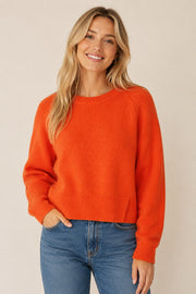 Oui Knit Jumper Orange