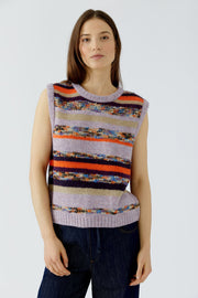Oui Knit Striped Vest
