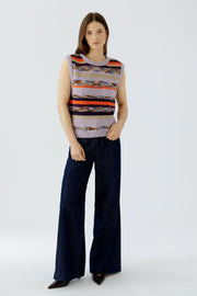 Oui Knit Striped Vest