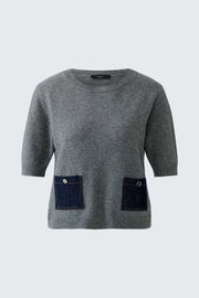 Oui Knit T-Shirt Grey