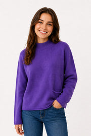 Oui Knit Jumper Amaranth Purple