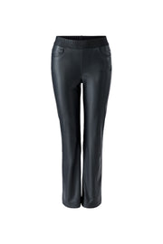 Oui Faux Leather Trouser Black