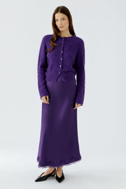 Oui  Skirt With Lace Details Ultra Violet