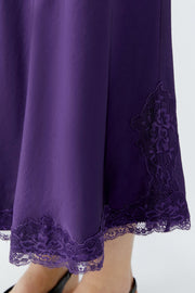 Oui  Skirt With Lace Details Ultra Violet