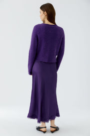 Oui  Skirt With Lace Details Ultra Violet