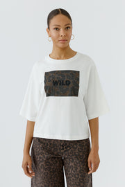Oui T-Shirt With Lettering Off-white