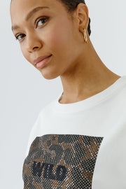 Oui T-Shirt With Lettering Off-white