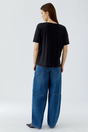 Oui T-Shirt Washed Out Black