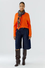 Oui Floral Print Scarf Multicolour