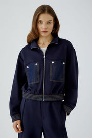 Oui Scuba Denim Jacket
