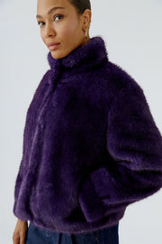 Oui Faux Fur Jacket Mysterioso