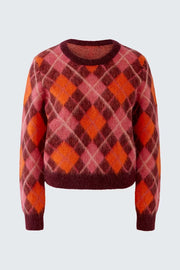 Oui Knit Sweater Diamond Pattern