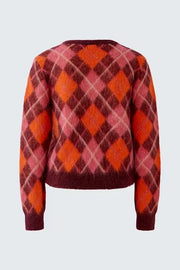 Oui Knit Sweater Diamond Pattern