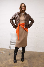 Oui Knit Scarf Orange