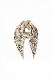 Oui Scarf Paisley Print Off-white