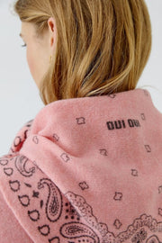 Oui Scarf Paisley Print Rose