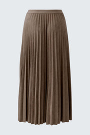 Oui Pleated Skirt Dark Brown